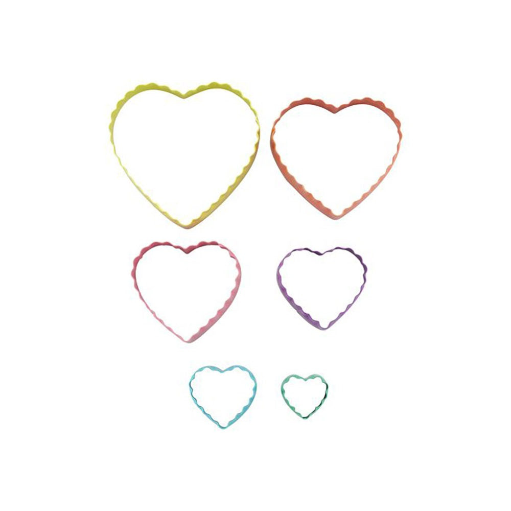 قوالب فوندانت مزدوجة على شكل قلب من ويلتون، مجموعة من 6 قطع