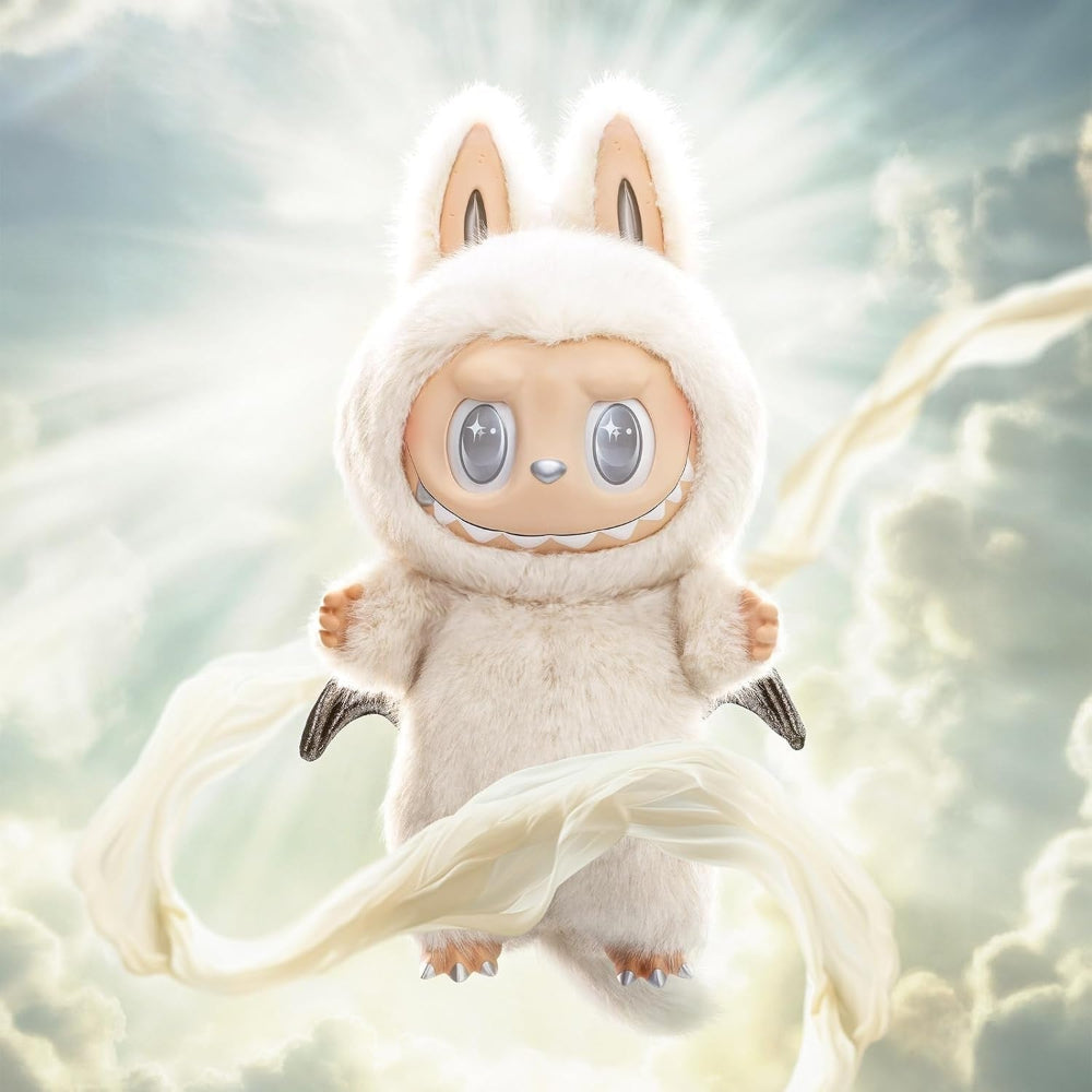 Pop Mart Vinyl Plush Doll - The Monster Labubu Angel In Clouds Figure