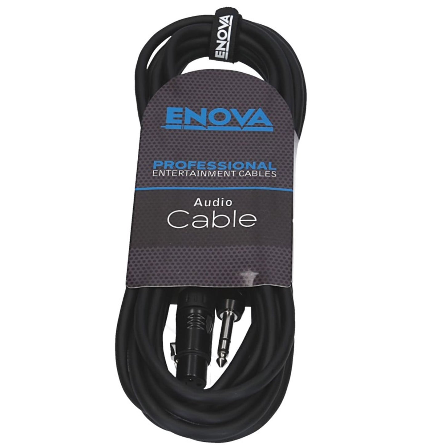 Enova 7 Meters XLR Female to 1/4" Plug 3-Pole Microphone Cable 3-Pin Analogue & AES with Velcro
