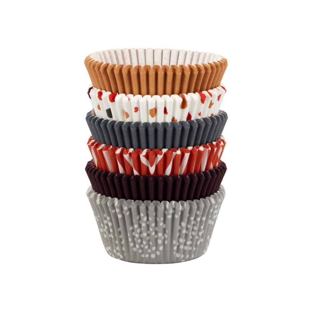 Wilton Brown & Orange & Grey & Neutral Print Standard Baking Cups, Set of 150