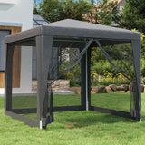 Party Tent with 4 Mesh Sidewalls Anthracite 2.5x2.5 m