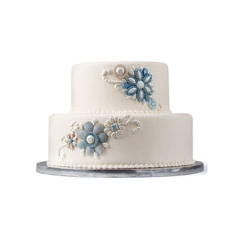 قواعد كيك دائرية فضية من ويلتون، 30.4 سم، مجموعة من قطعتين