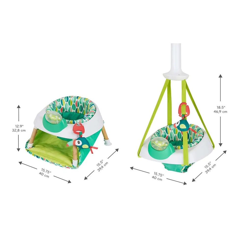 ExerSaucer - Tiny Tropics 2-IN-1 Baby Seat + Door Jumper 4m+