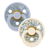 Bibs - Liberty Eloise Latex Pacifier S2 - 6M+ - 2pcs - Dusty Blue Mix