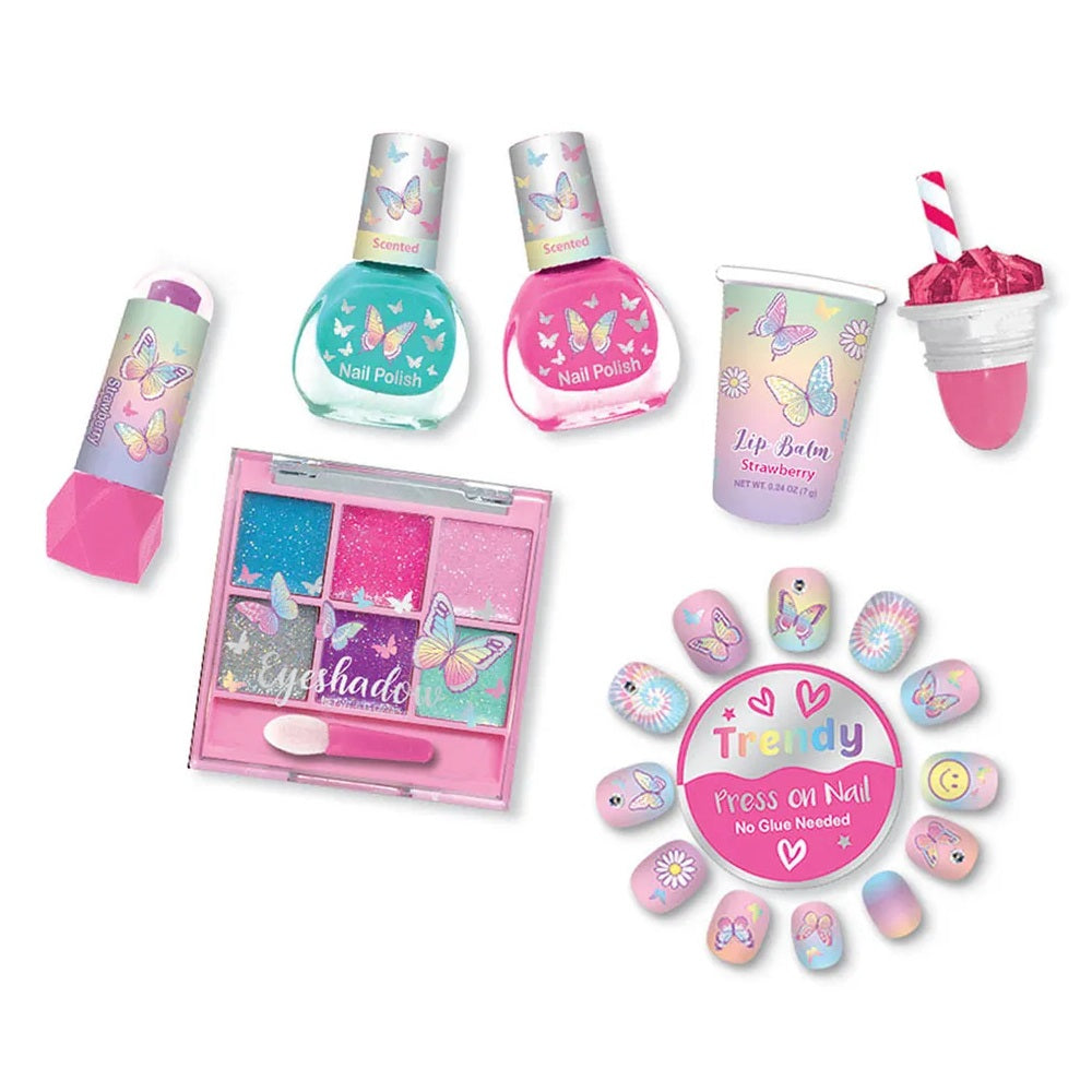 Hot Focus Tye Die Butterfly Carryall Cosmetic Set