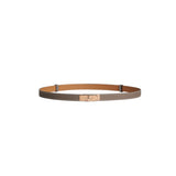 Hermes Kelly 18 Belt Rose Gold Hardware "Etoupe"