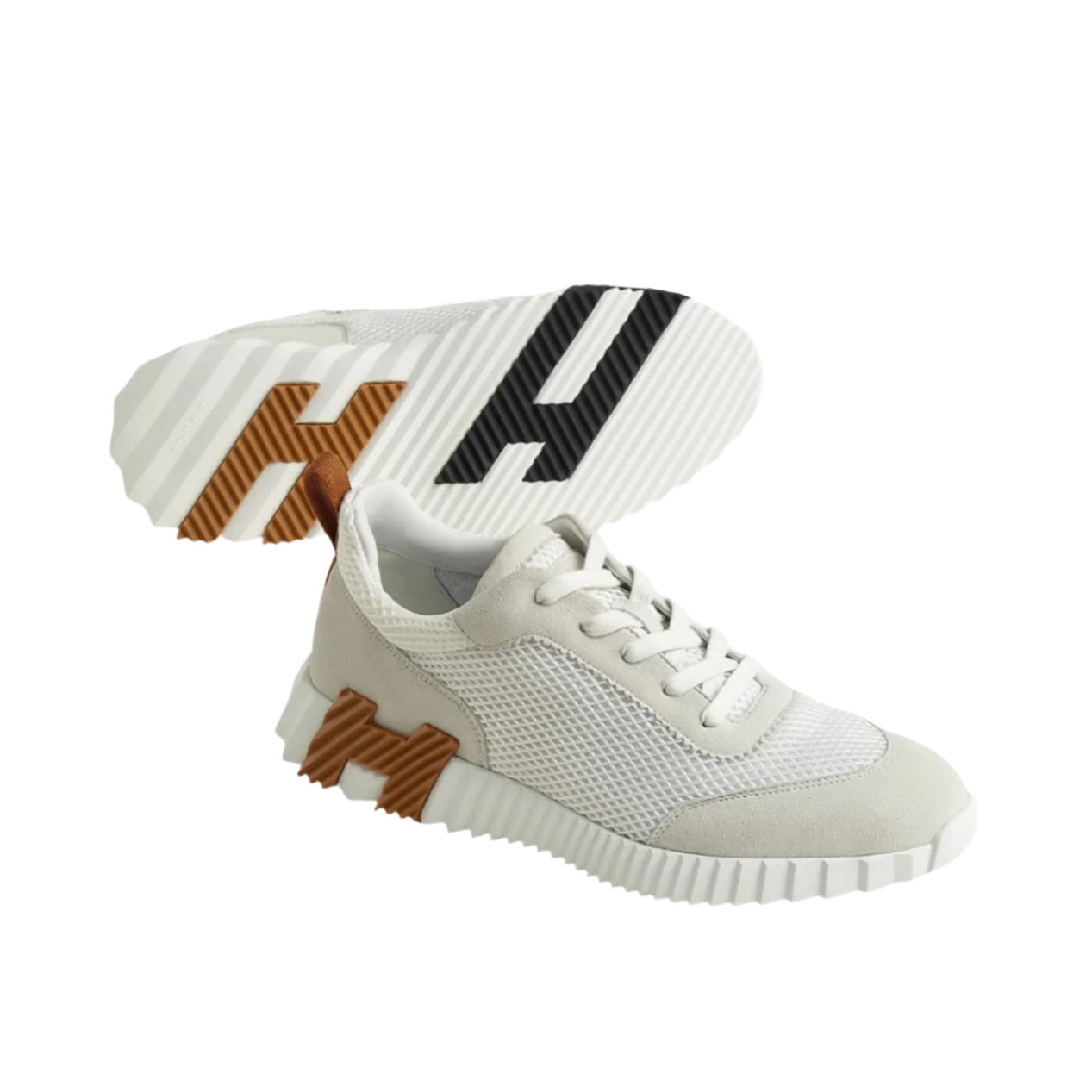 Hermes Bouncing Sneaker "Blanc Brown"