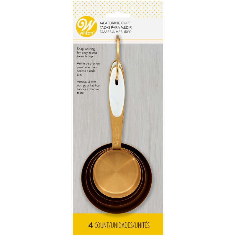 Wilton Navy & Gold Nesting Measuring Cups, Set of 4