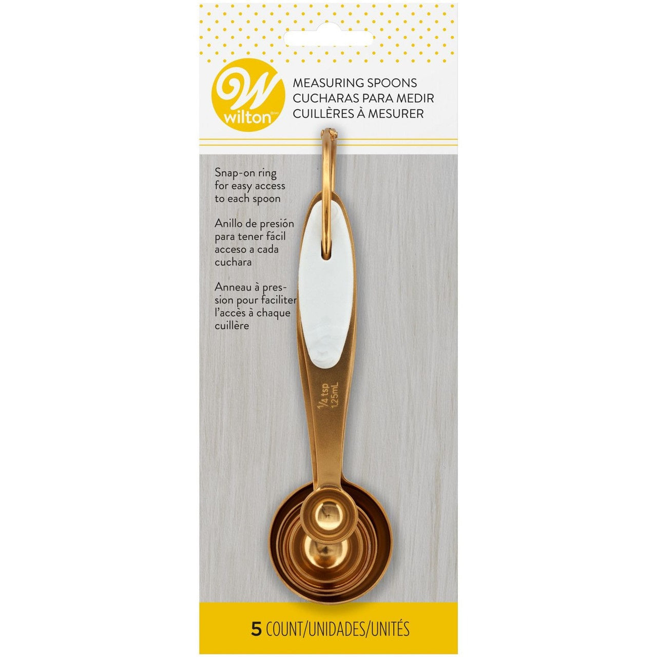 Wilton Navy & Gold Nesting Measuring Spoons, Set of 5