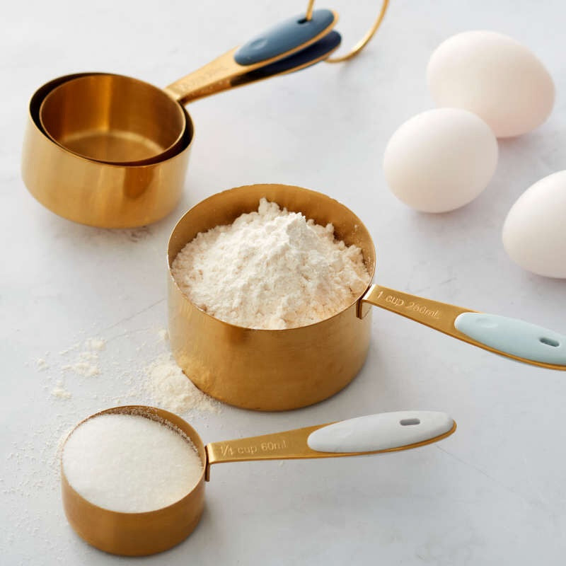 Wilton Navy & Gold Nesting Measuring Cups, Set of 4