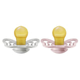 Bibs - Pacifier Couture Latex Size 2 - 6M+ - Pack of 2 - Haze/Blossom