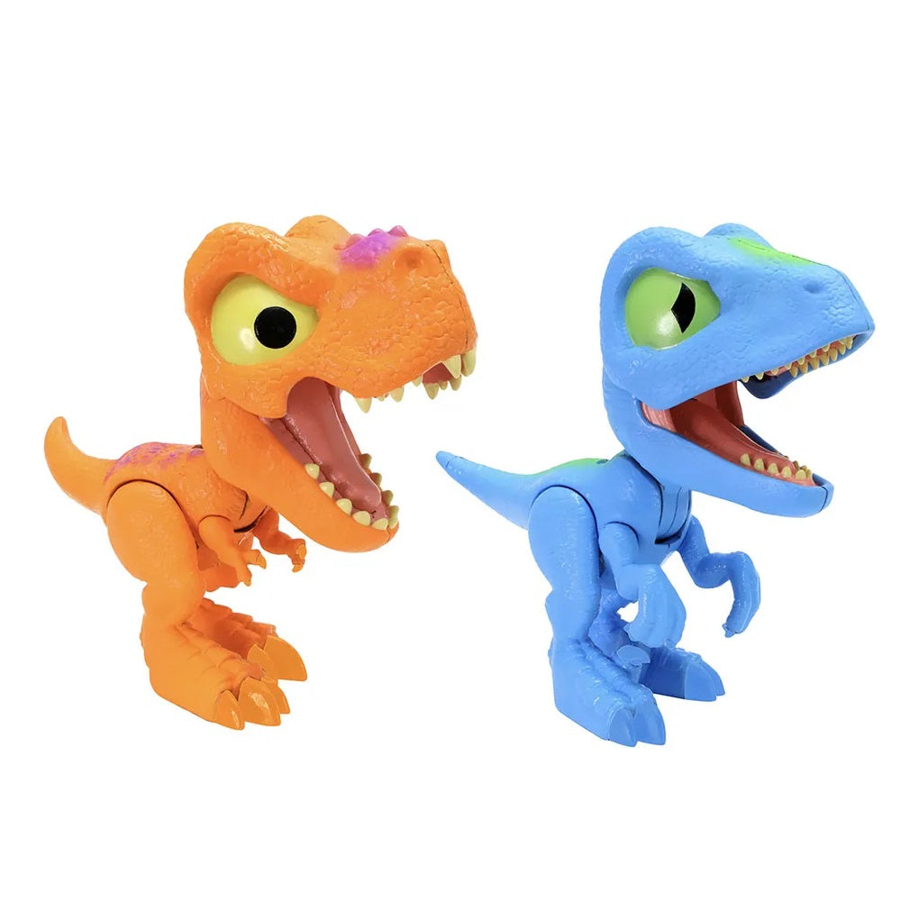 Funville Twin Chomping Dinos T-Rex & Raptor