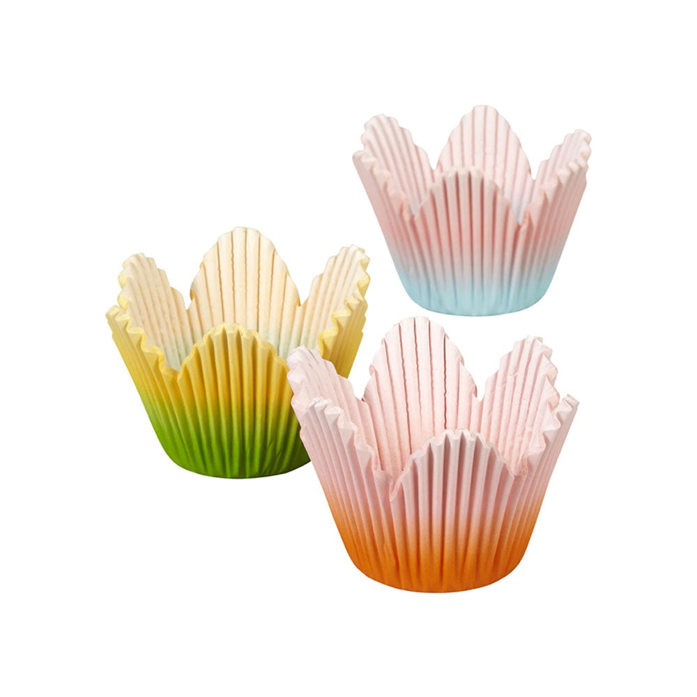 أكواب الخبز بتلات الزهور أومبري من ويلتون، مجموعة من 72 قطعة