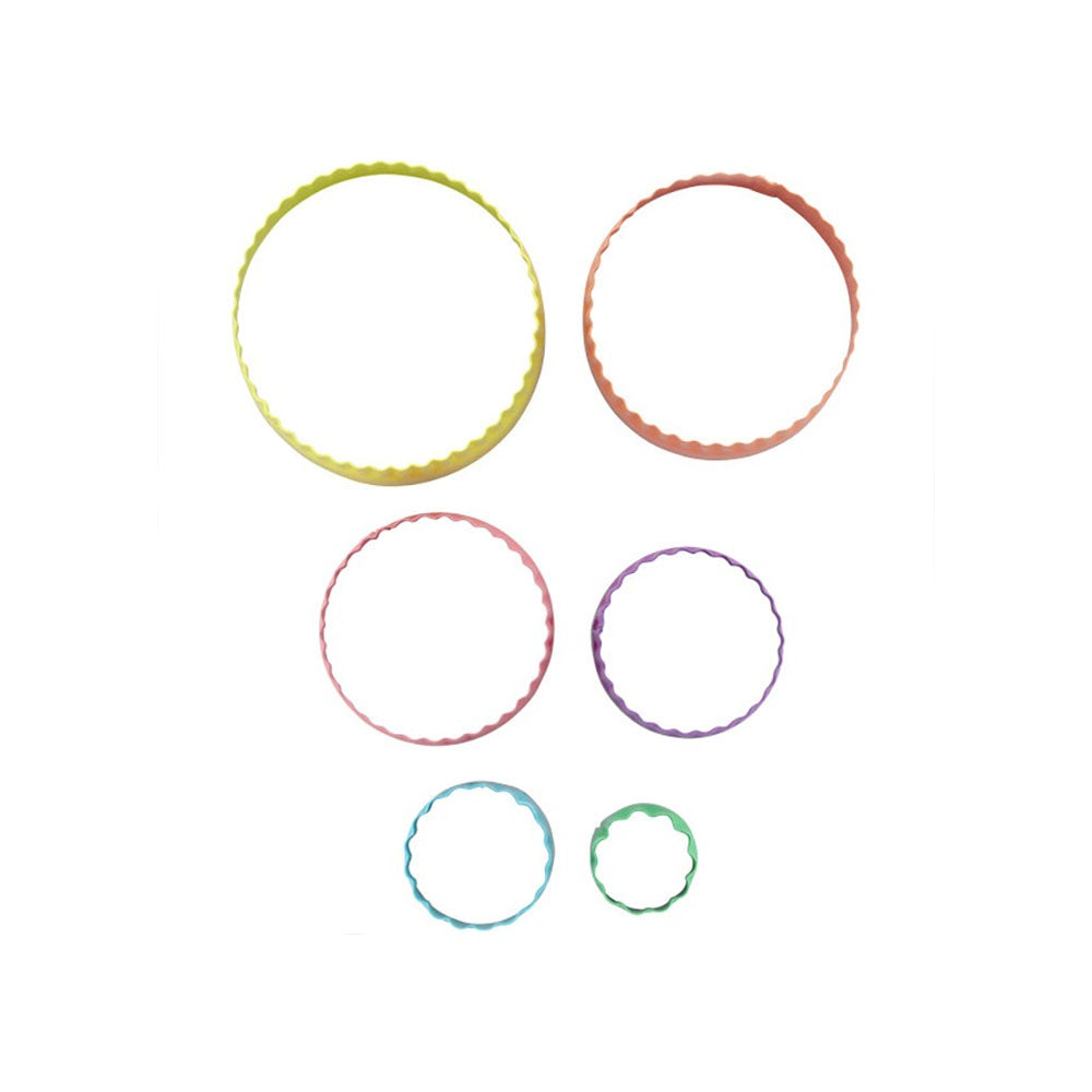 قوالب فوندانت دائرية مزدوجة القطع من ويلتون، مجموعة من 6 قطع