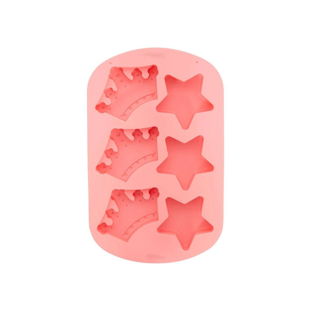 Wilton Royal Crowns and Stars Silicone Cake Mold, 6 Cavities