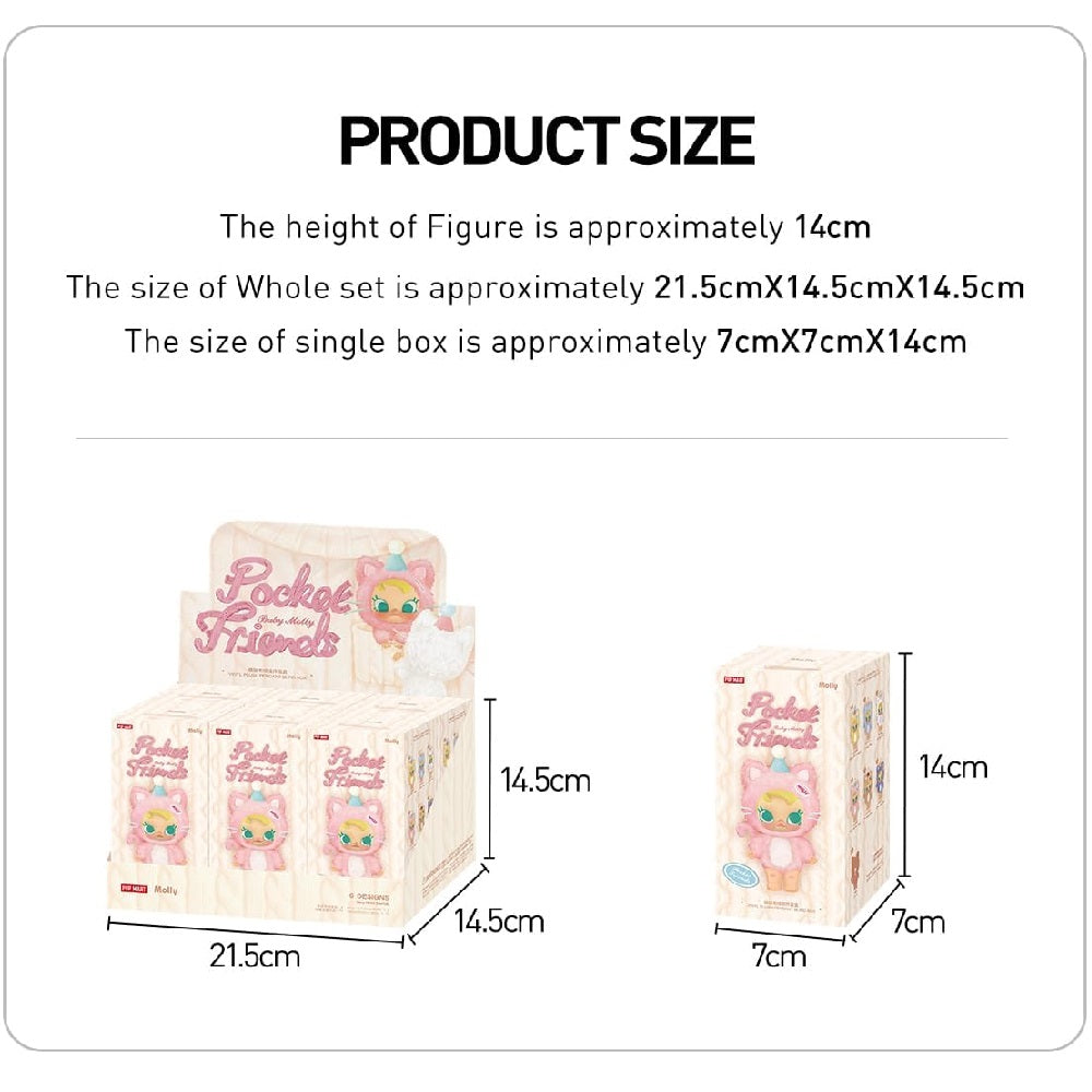 Pop Mart Labubu Baby Molly Pocket Friends Vinyl Plush Pendant