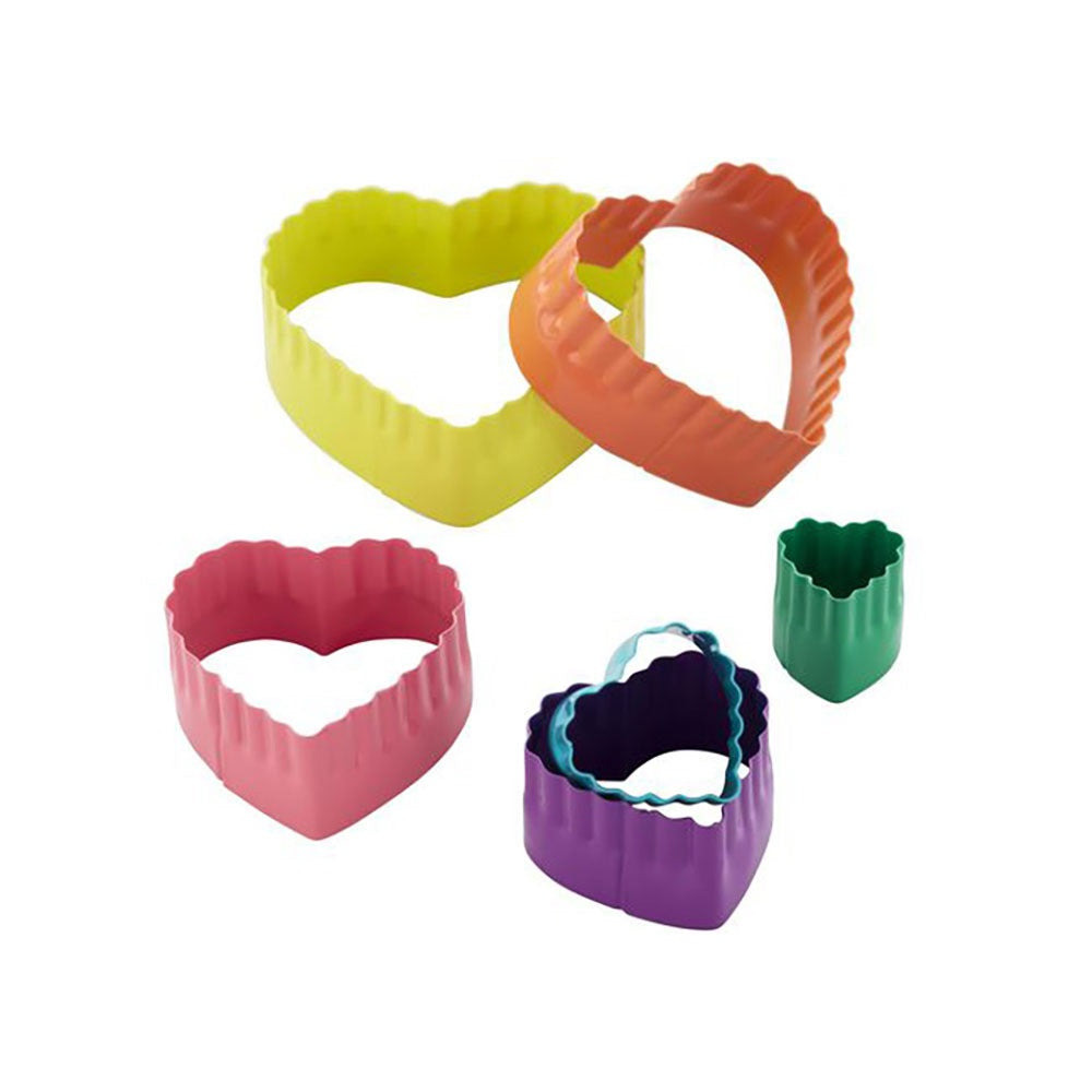 قوالب فوندانت مزدوجة على شكل قلب من ويلتون، مجموعة من 6 قطع