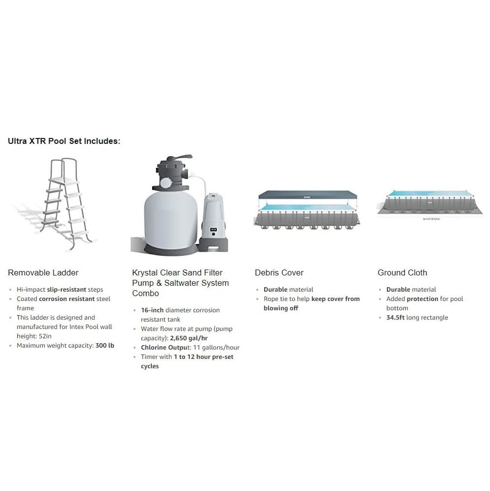 Intex - Rectangular Frame Pool Set - (L 975 x B 488 x H 132 cm)