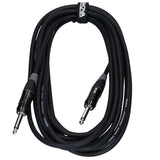 Enova 7M 1/4" Plug 2-Pole Jack - Jack Instrument Cable with Conductive PE Shielding