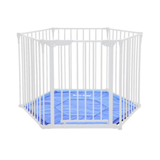 Baby Safe Convertible Playpen with Mat - White