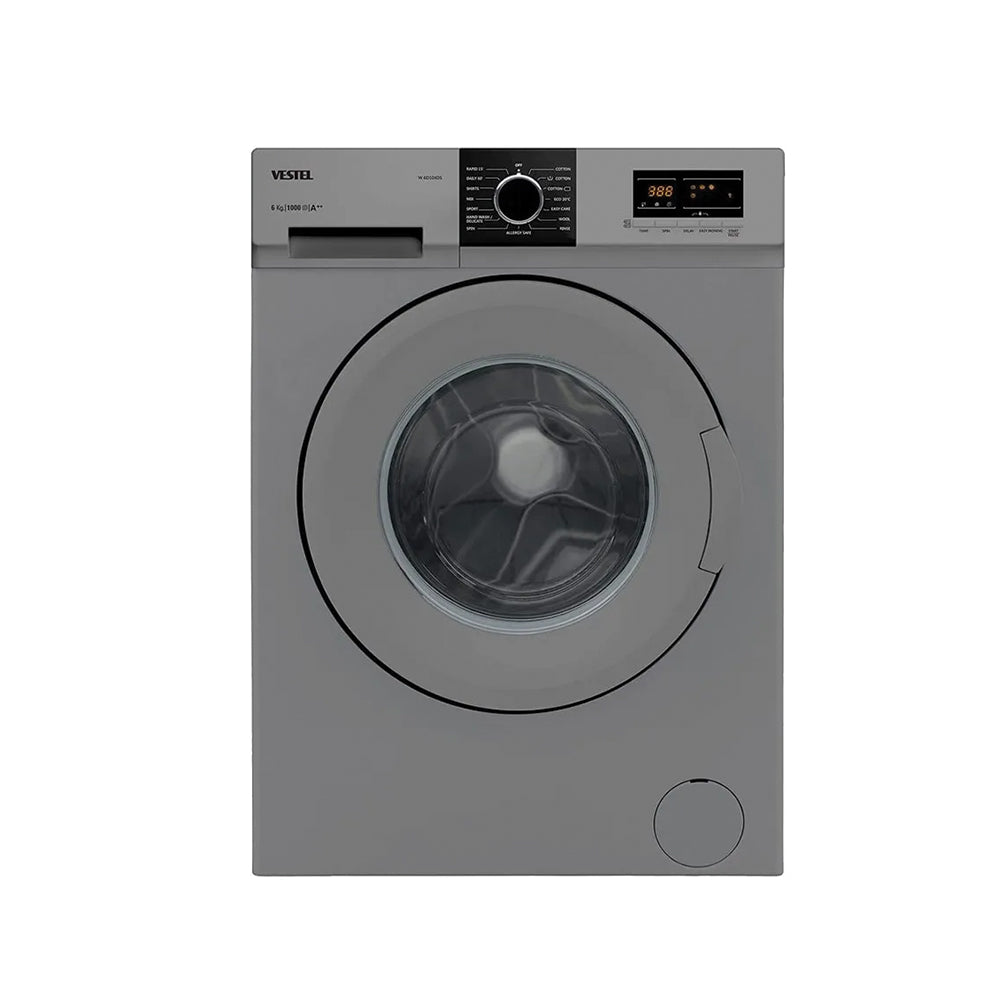 Vestel 6Kg W6104DS Front Load Washing Machine Silver