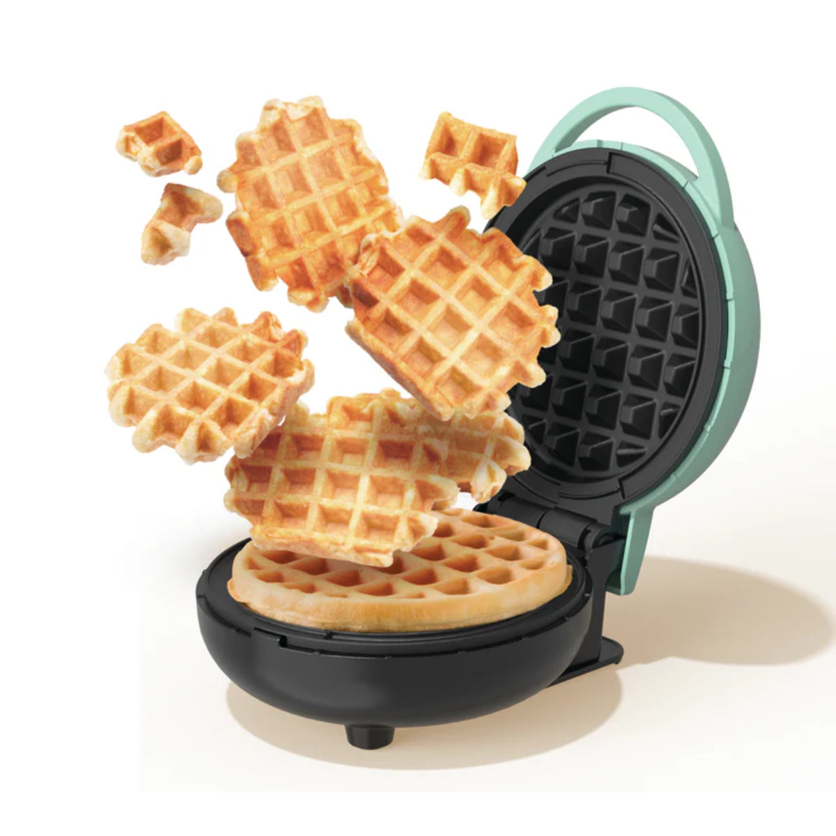 Nutricook Mini Waffle Maker Aqua Marine