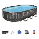 Bestway - Power Steel Oval Pool 6.10x3.66x1.22m 5611R