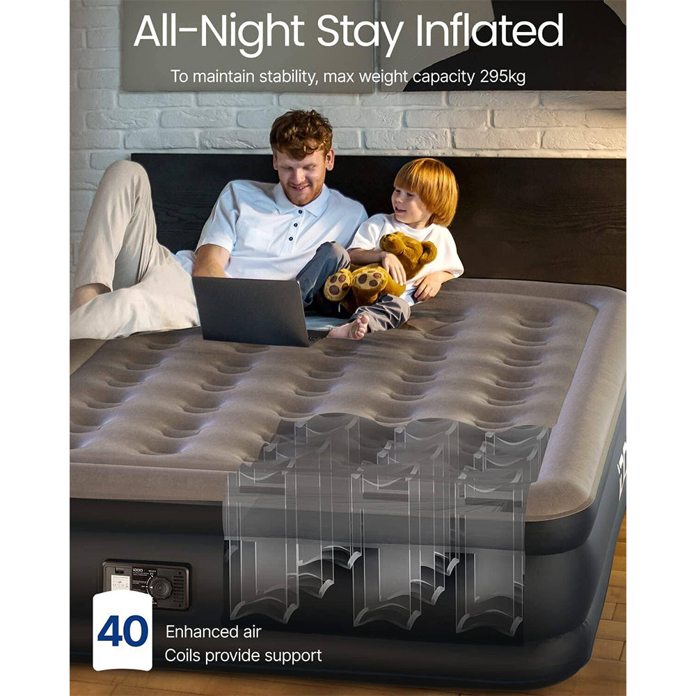 IDOO Air Bed Inflatable Double Mattress with Built-in Electric Pump