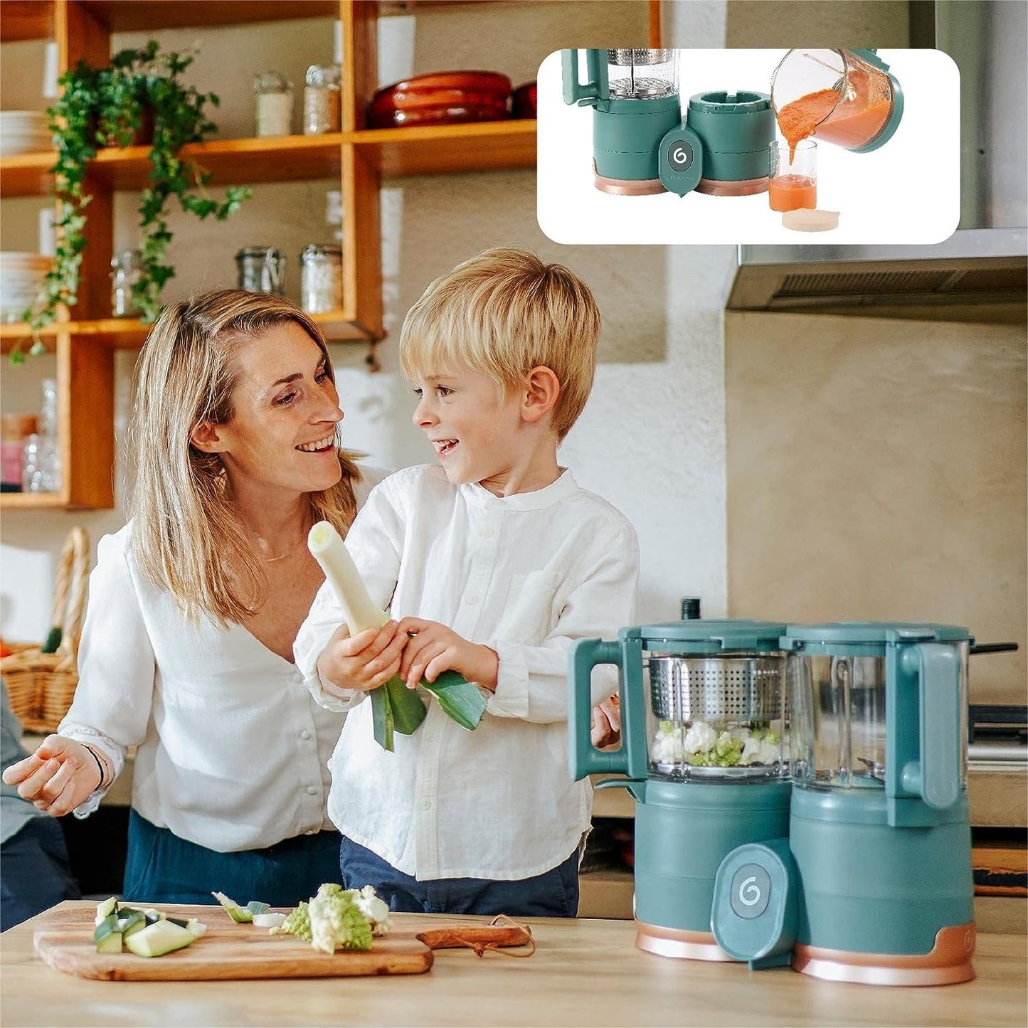 BabyMoov Babies BabyMoov NutriBaby Glass 4-in-1 Food Processor - Teal