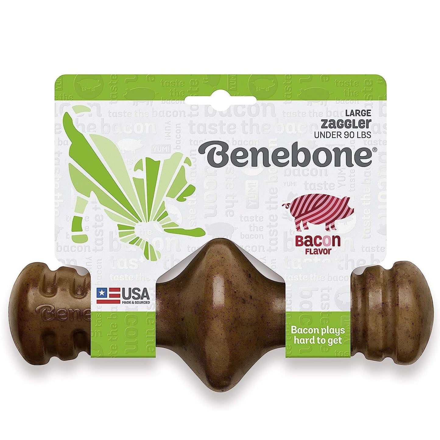 Benebone Pet Supplies Benebone Zaggler Bacon - Large