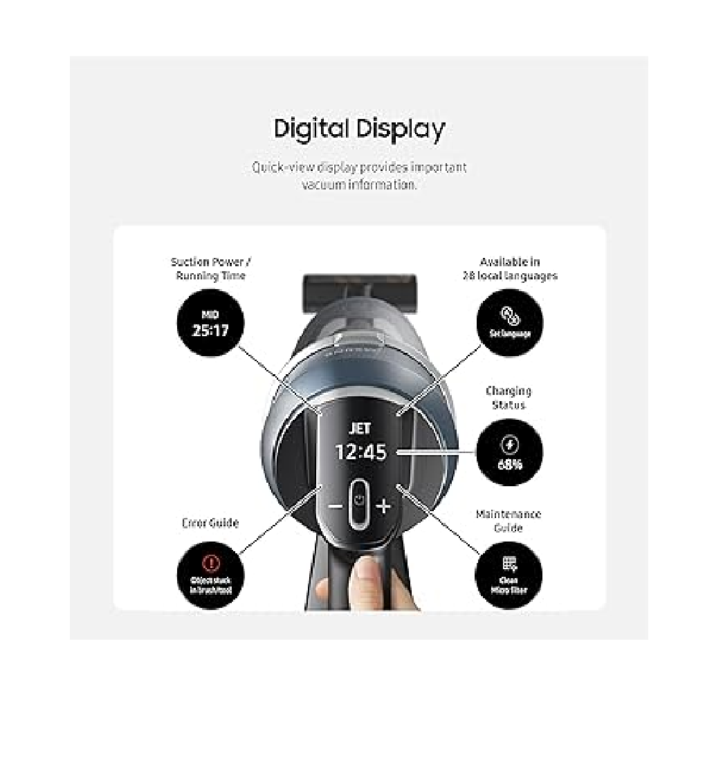 مكنسة كهربائية لاسلكية SAMSUNG BESPOKE White Jet AI 280W VS28C973DR