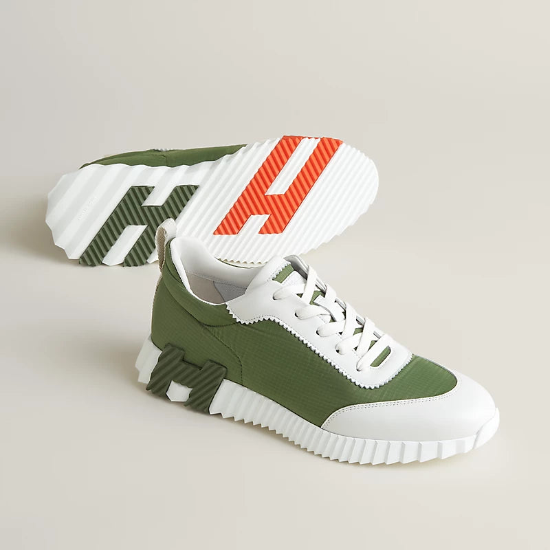 Hermes Bouncing Sneaker Ripstop Fabric "Matcha Blanc" - 43 EU
