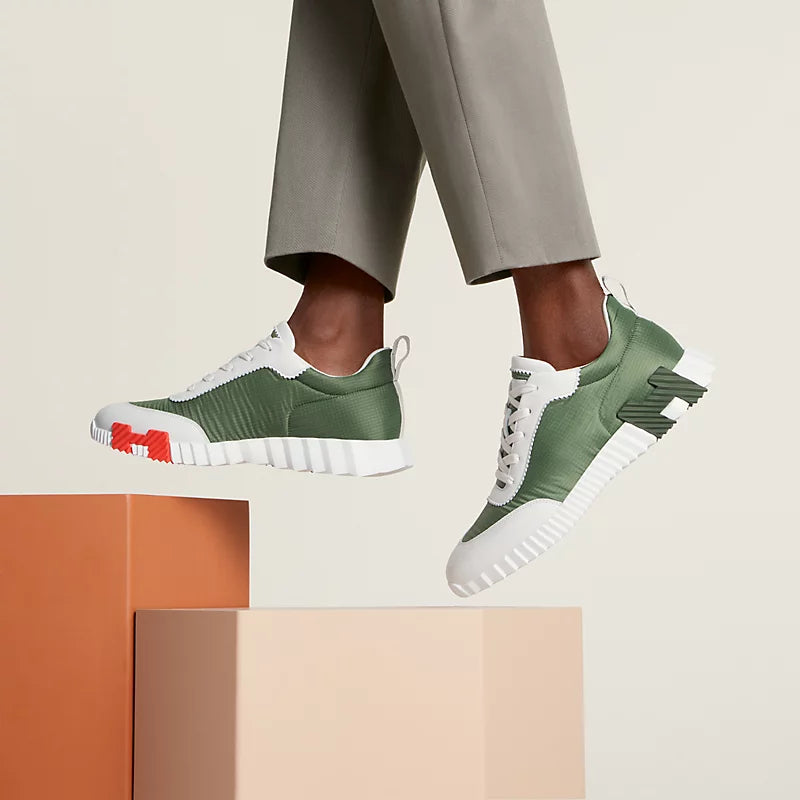 Hermes Bouncing Sneaker Ripstop Fabric "Matcha Blanc" - 43 EU