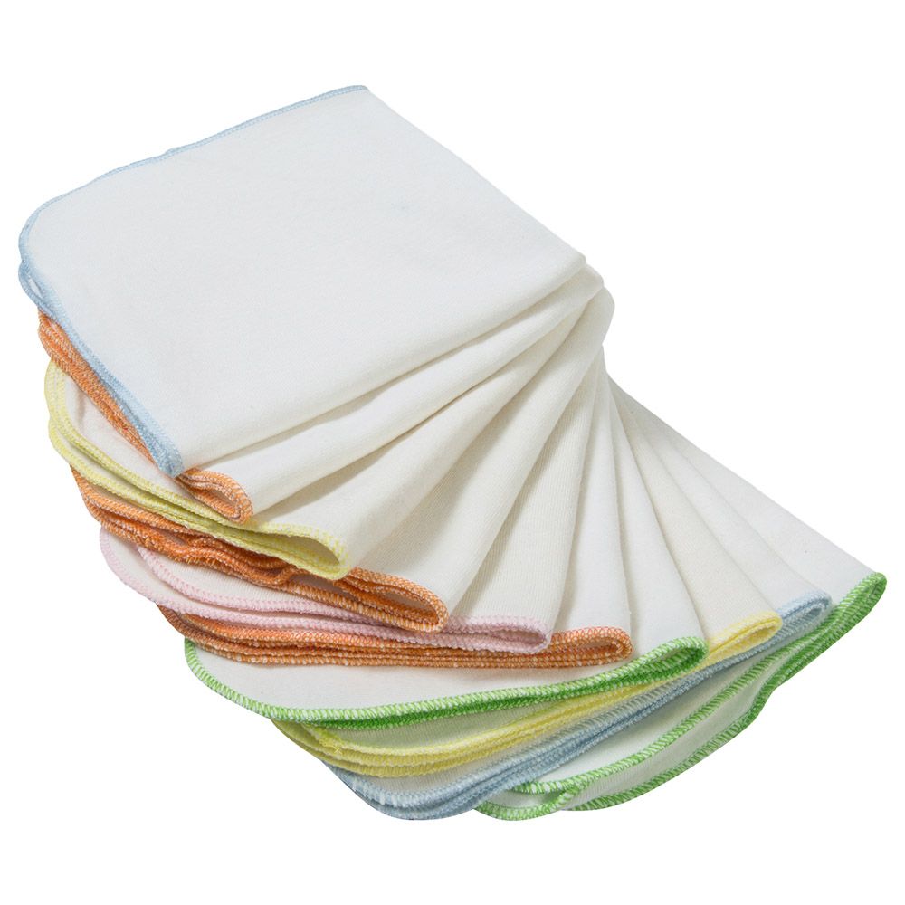 Babyjem - Baby Hanky 28x28 cm - 10 Pieces - White - 0 Months+