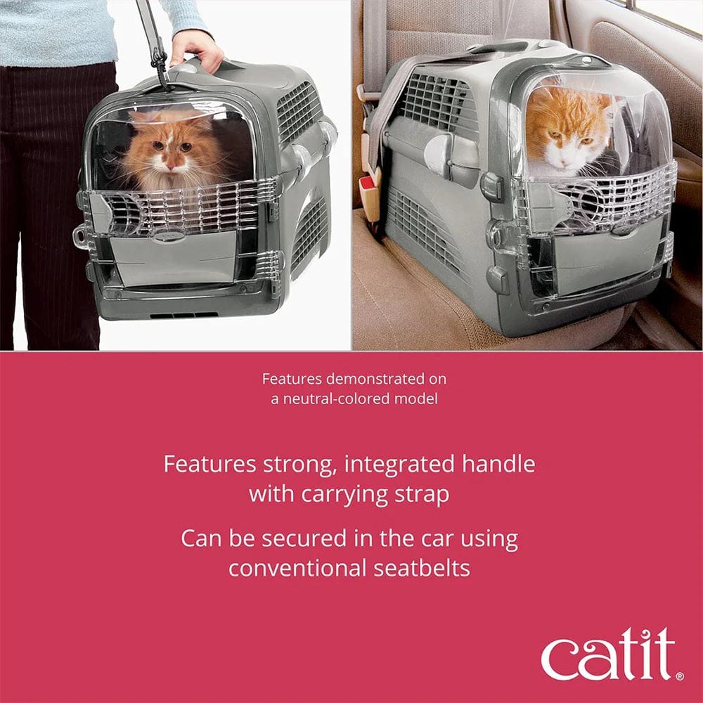 Catit Pet Supplies Catit Cabrio Cat Carrier System - Cherry Red