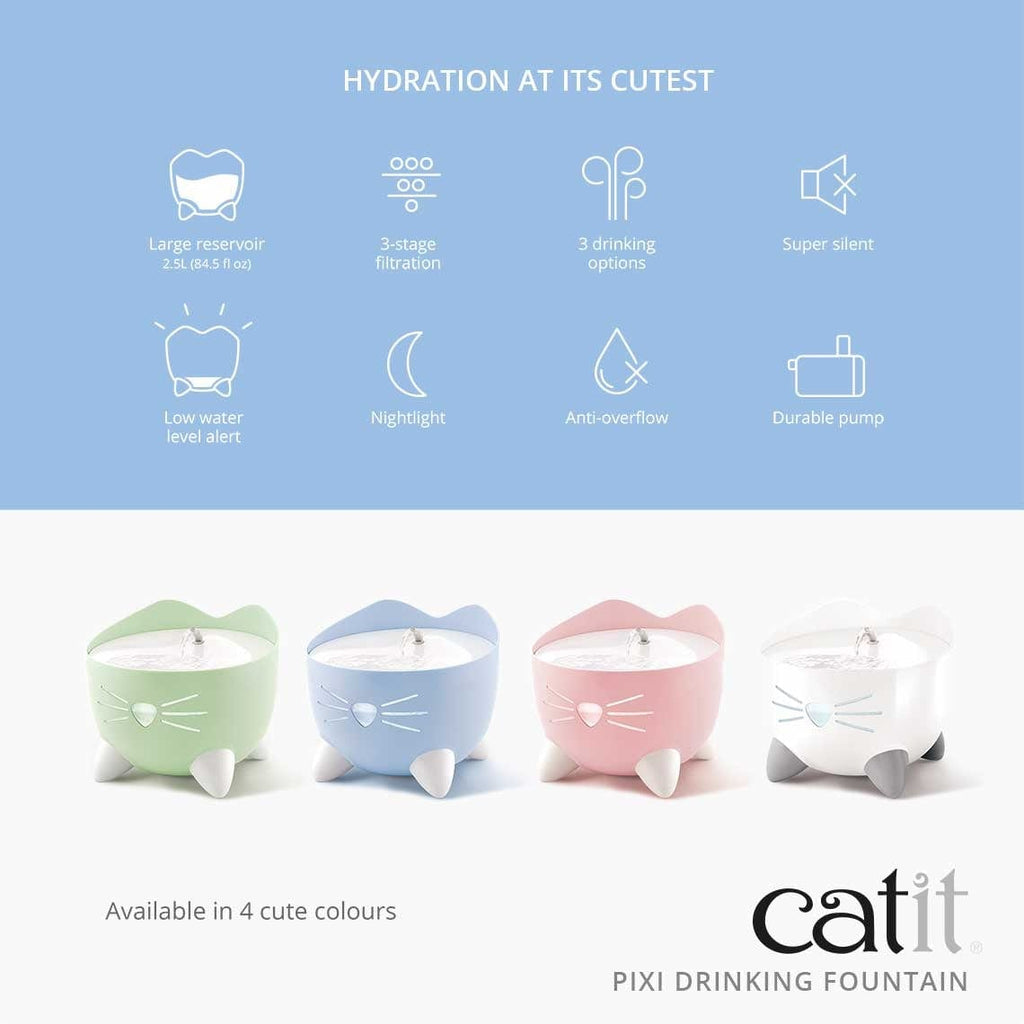 Catit Pet Supplies Catit Pixi Fountain 2.5L - Light Blue