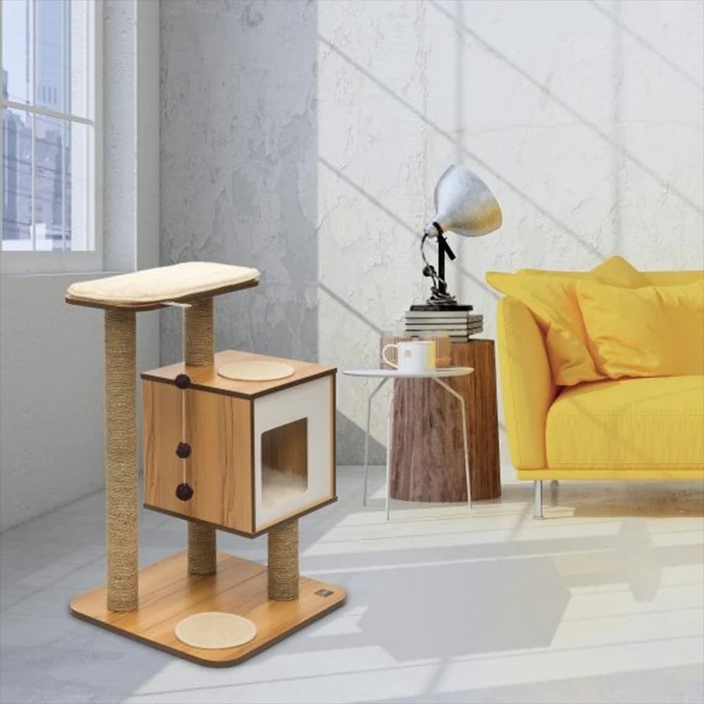 Catit Pet Supplies Catit Premium Cat Furniture V-Base - Walnut