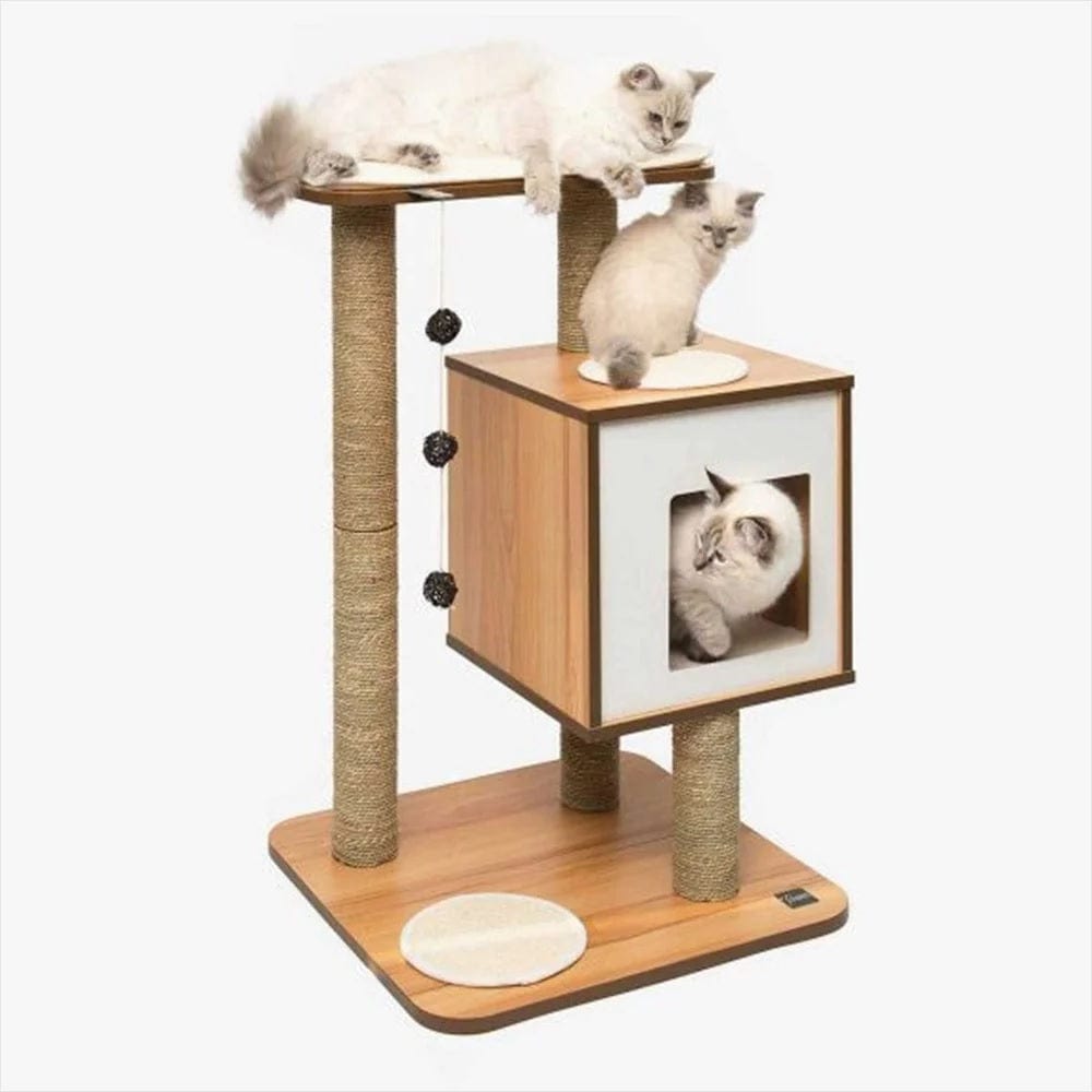 Catit Pet Supplies Catit Premium Cat Furniture V-Base - Walnut