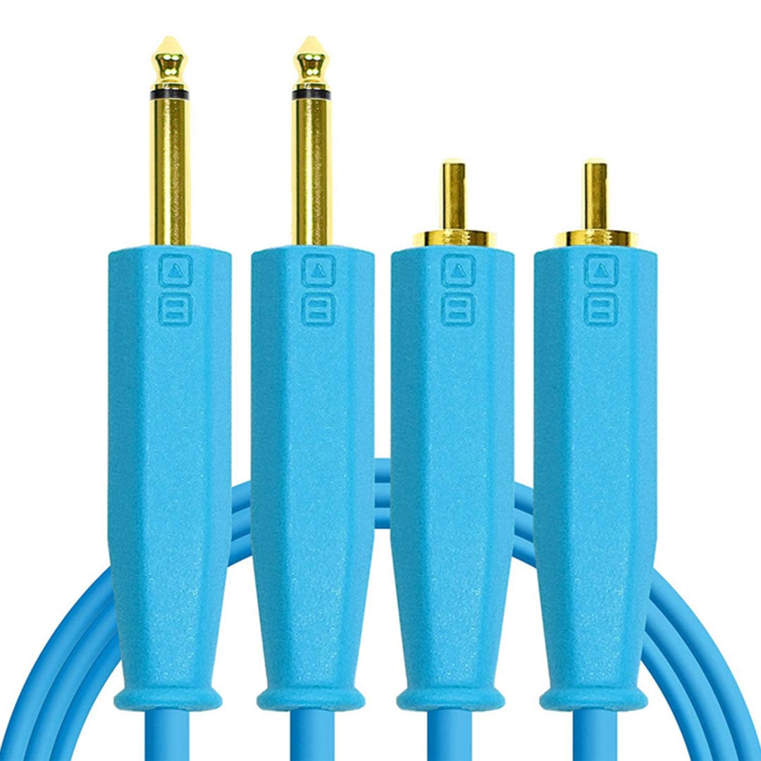 Chroma Cables Video Game Arcade Cabinets DJTT - Chroma Cables RCA to RCA Blue
