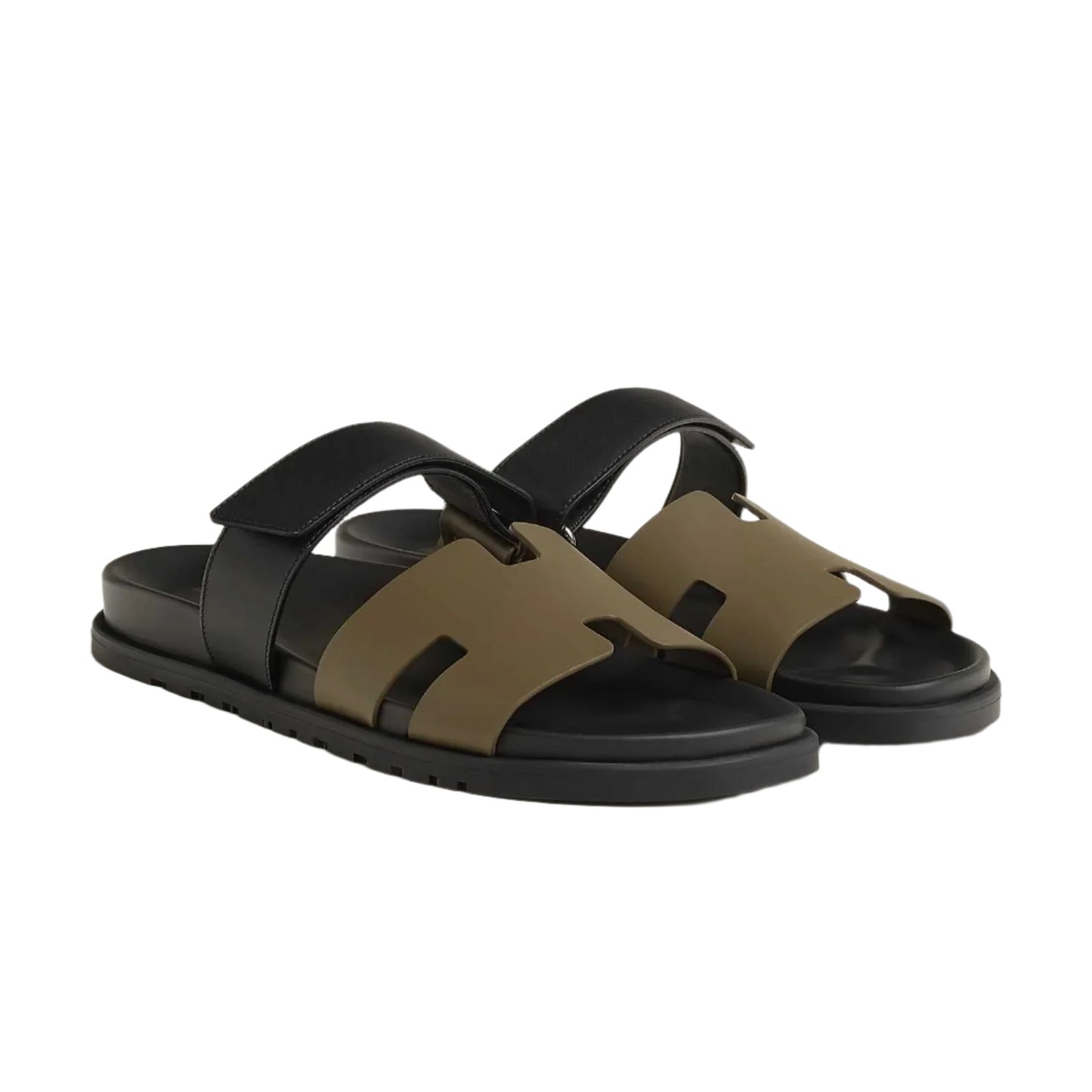 Hermes Chypre Sandal "Vert Toundra/Noir"