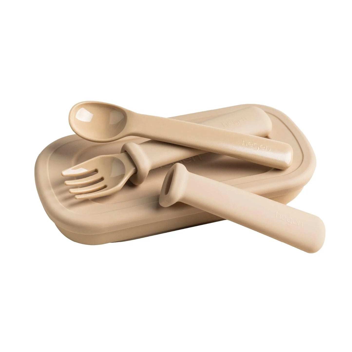 Hegen Multi-stage Fork and Spoon PPSU with Case - Taupe