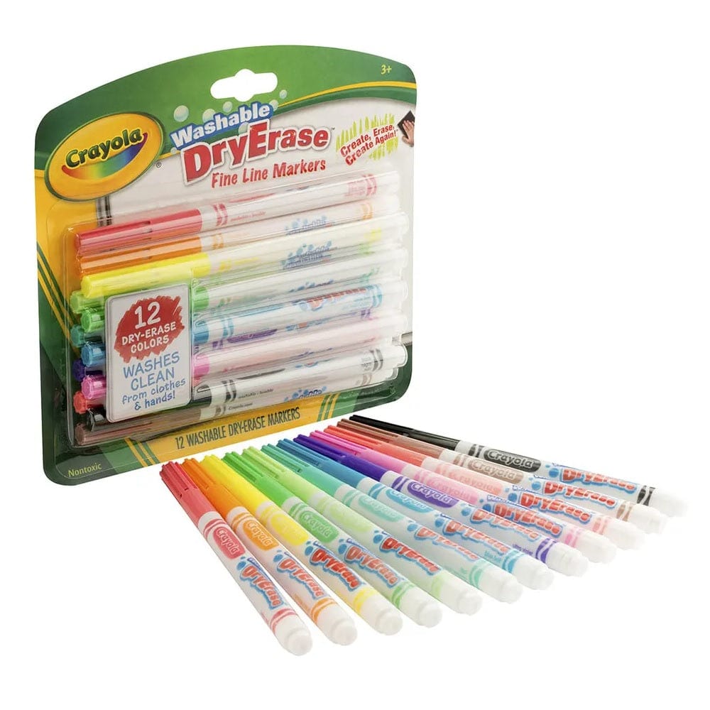 Crayola DryErase Fine Line Washable Markers 12pcs