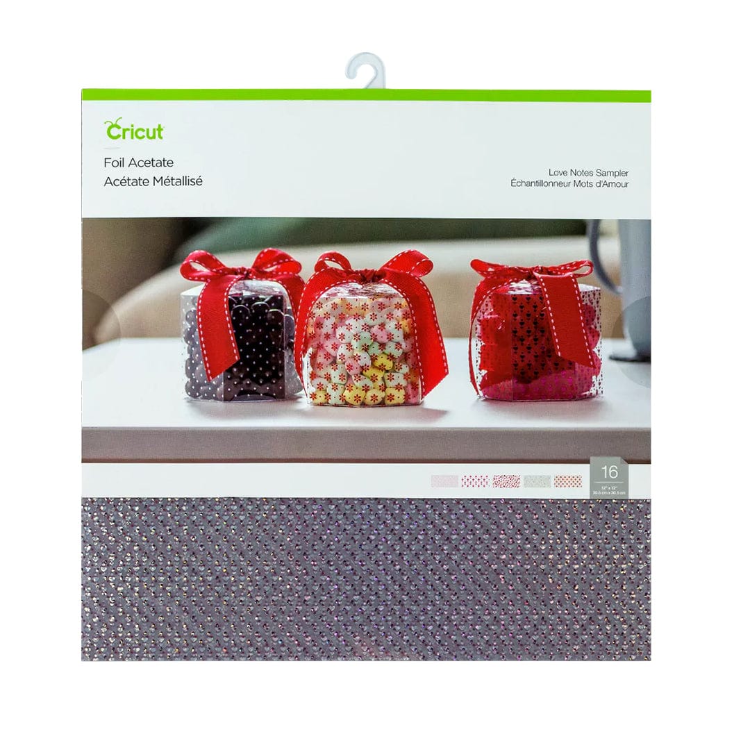Cricut Arts & Crafts Cricut Foil Acetate 30x30cm 16-sheets (Love Notes)