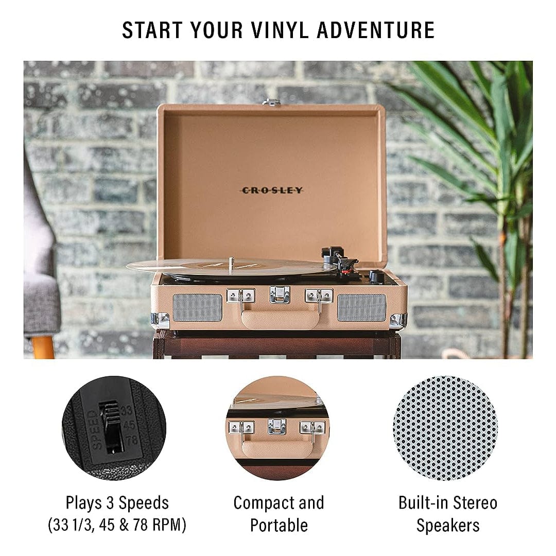 Crosley turntables Crosley Cruiser Plus Portable Turntable With Bluetooth In/Out- Light Tan
