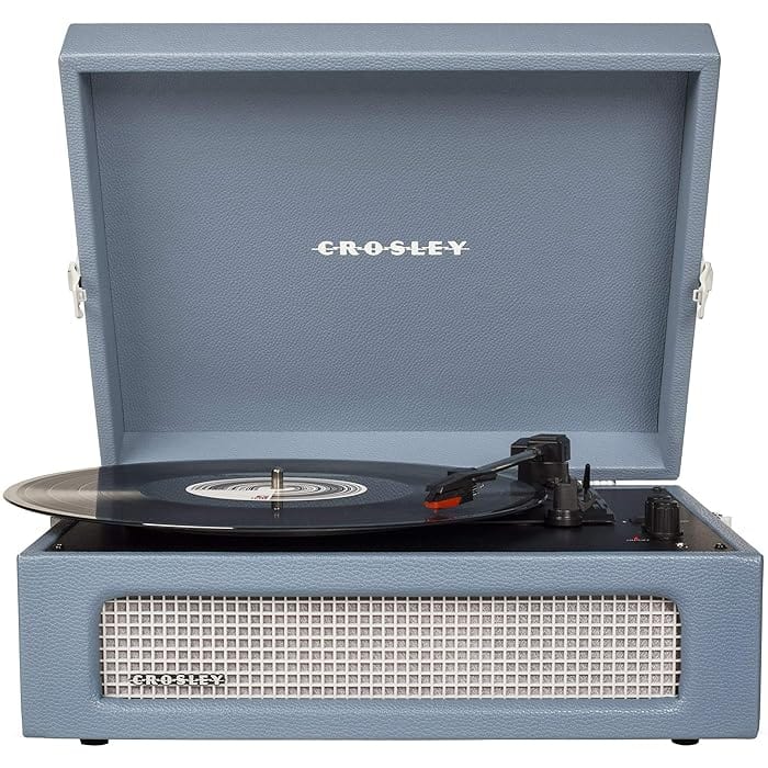 Crosley turntables Crosley Voyager Portable Turntable With Bluetooth In/Out - Washed Blue