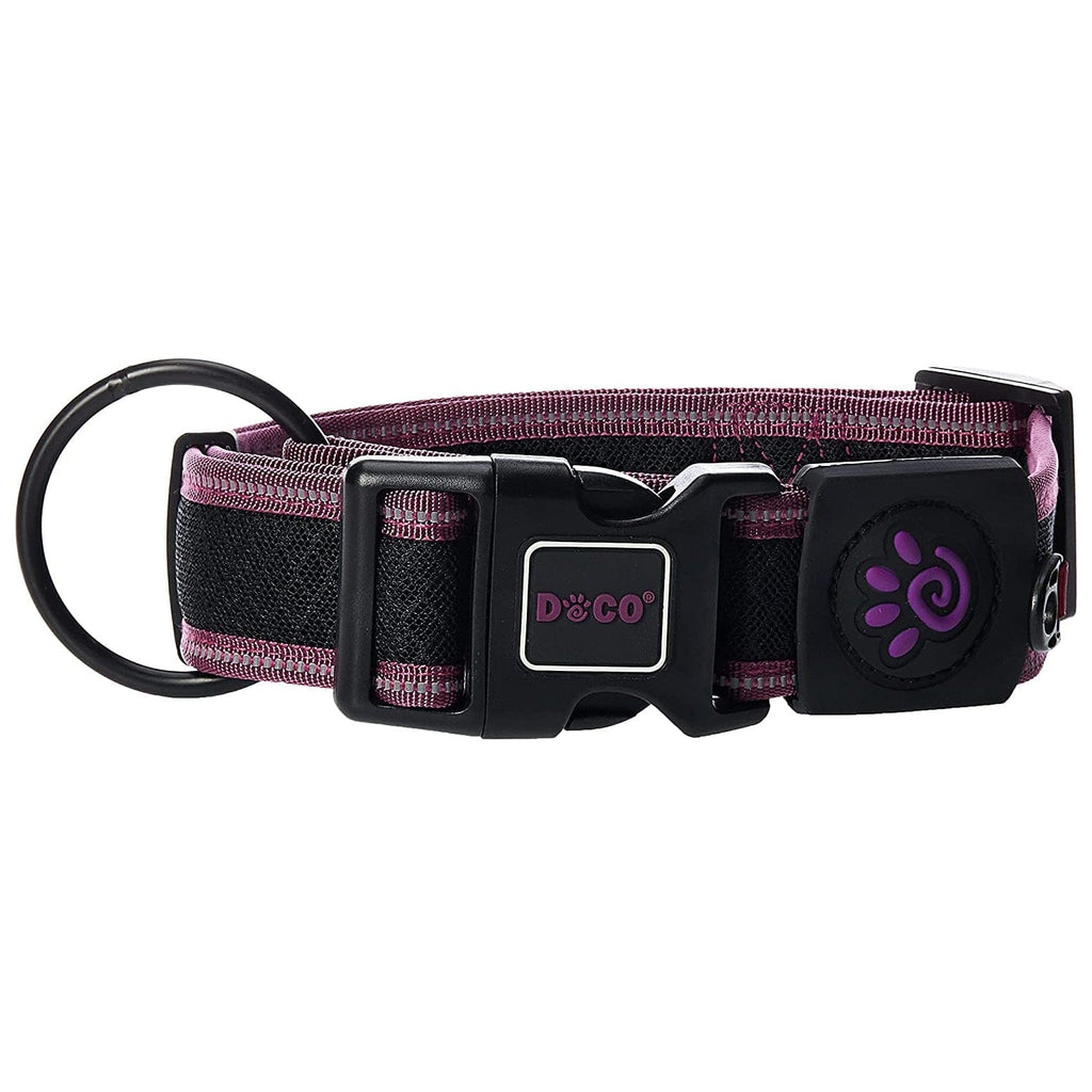 Doco Pet Supplies Doco Athletica Low Strain Mesh Collar Reflective - Purple - XL