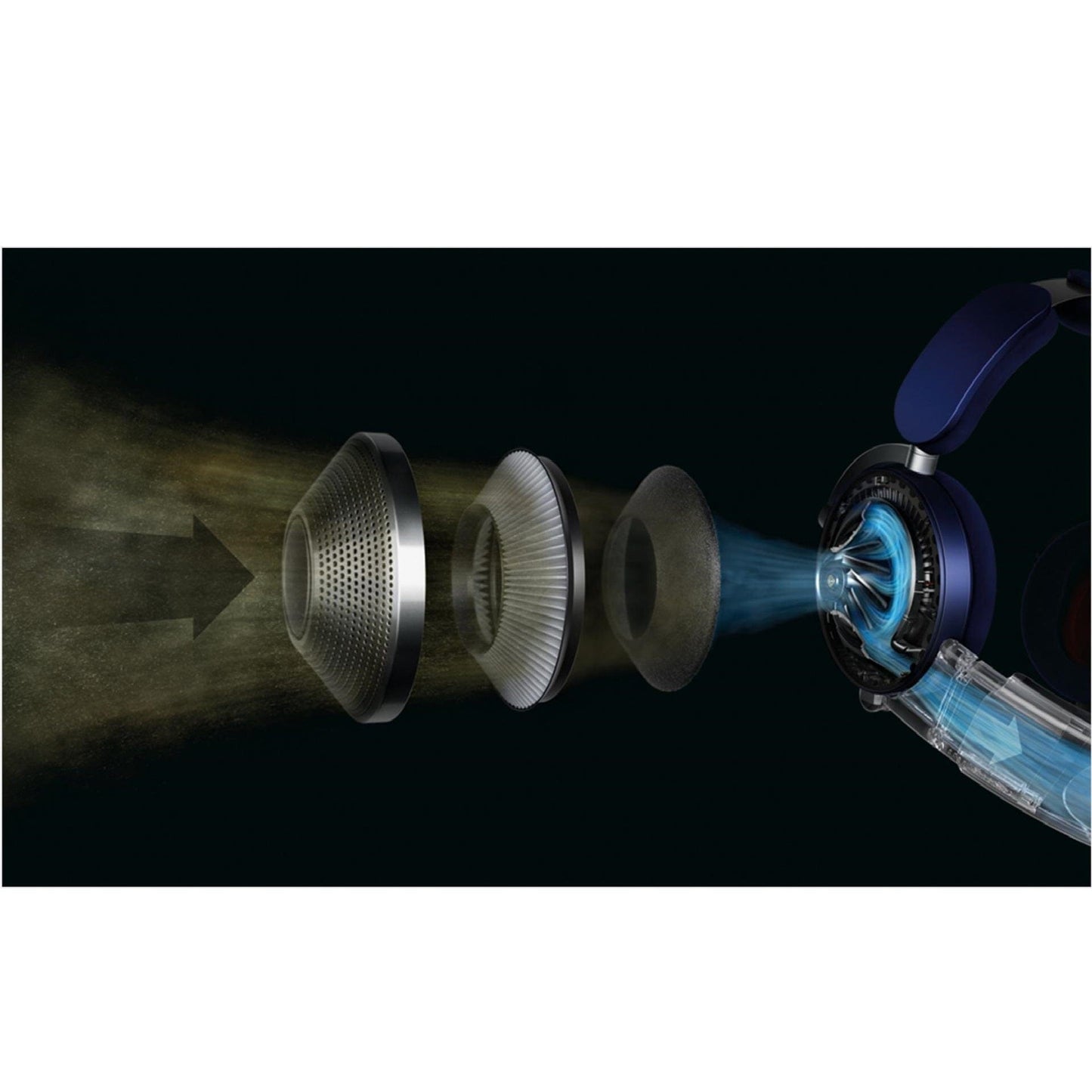 Dyson music Dyson Zone WP01 Wireless Over Ear Headphones With Purification Visor Ultra Blue