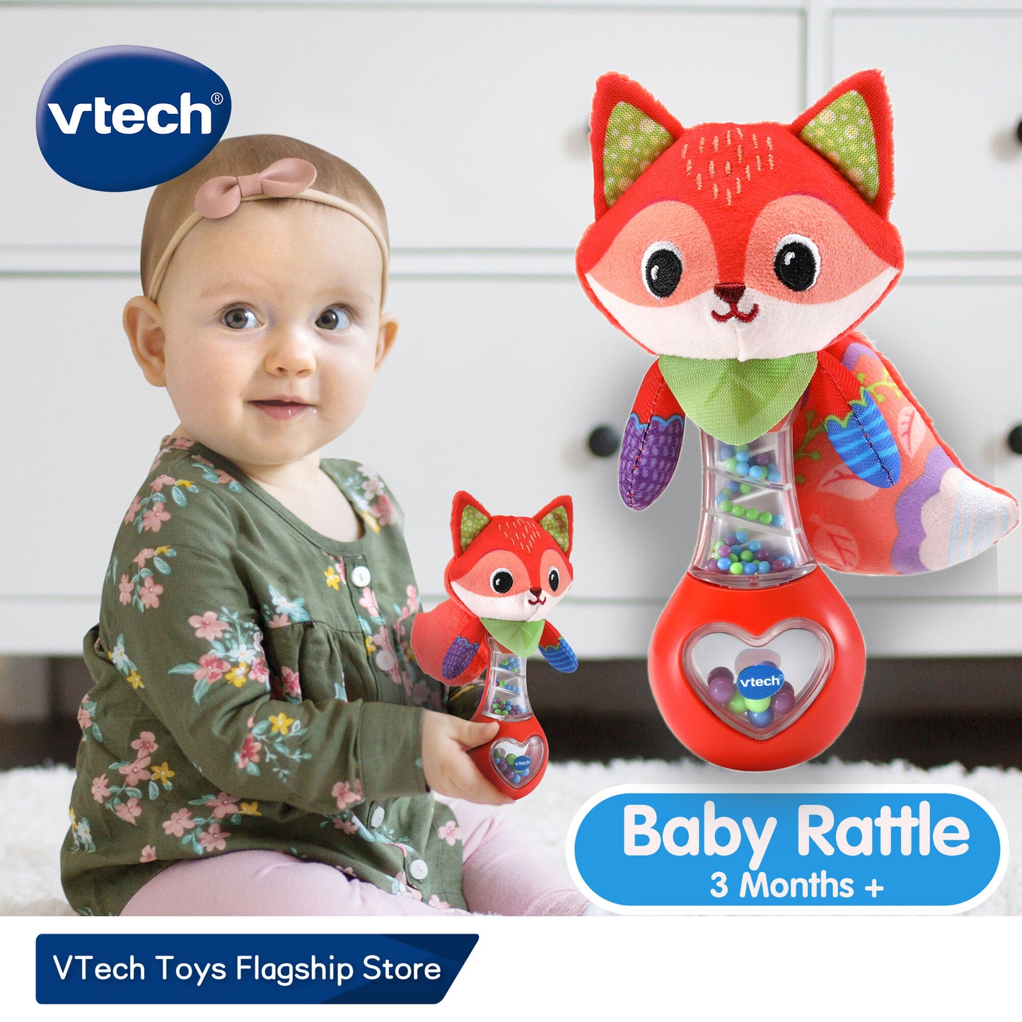 لعبة VTech Shake & See Fox Rattle