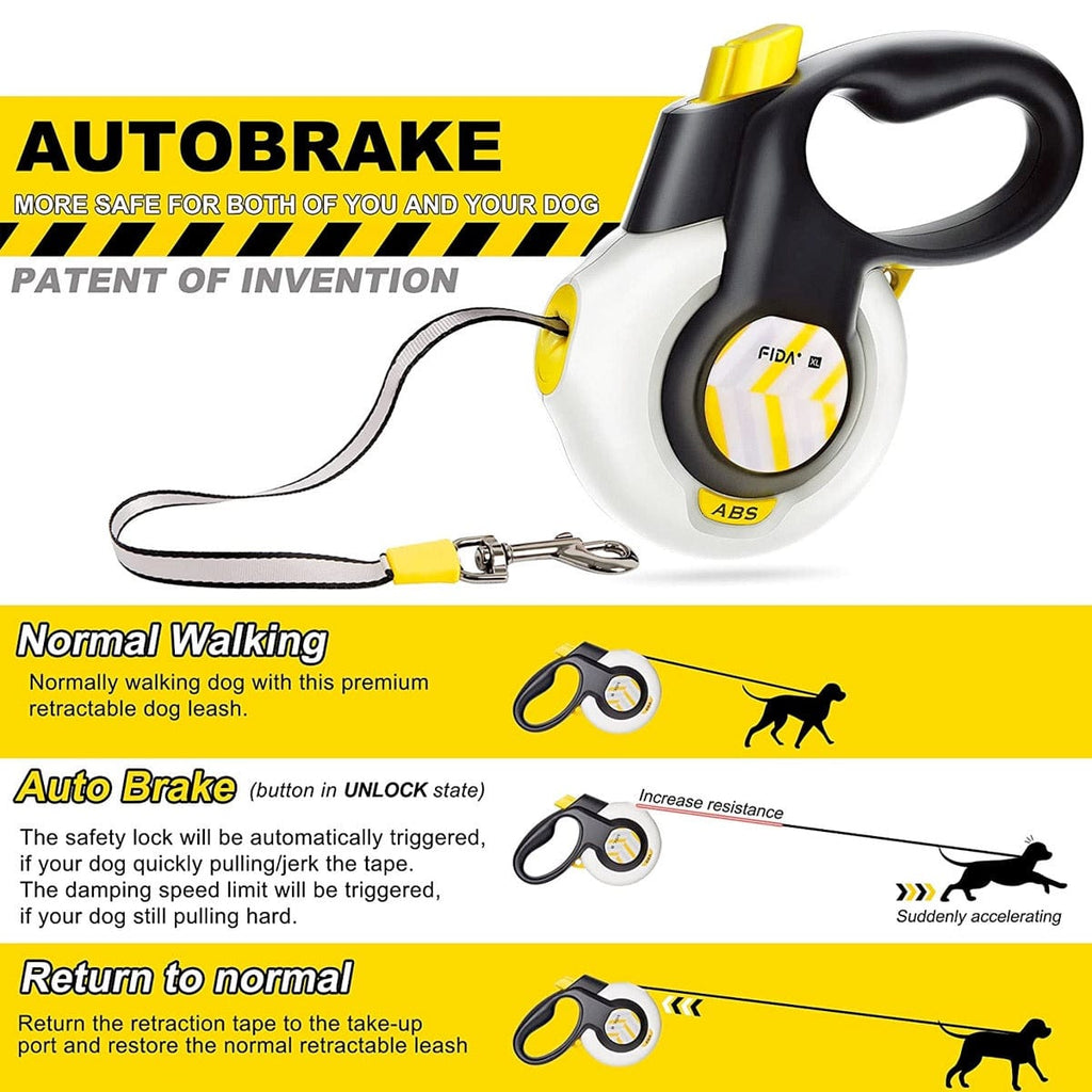 Fida Pet Supplies Fida Autobrake Retractable Dog Leash 16 ft - XL