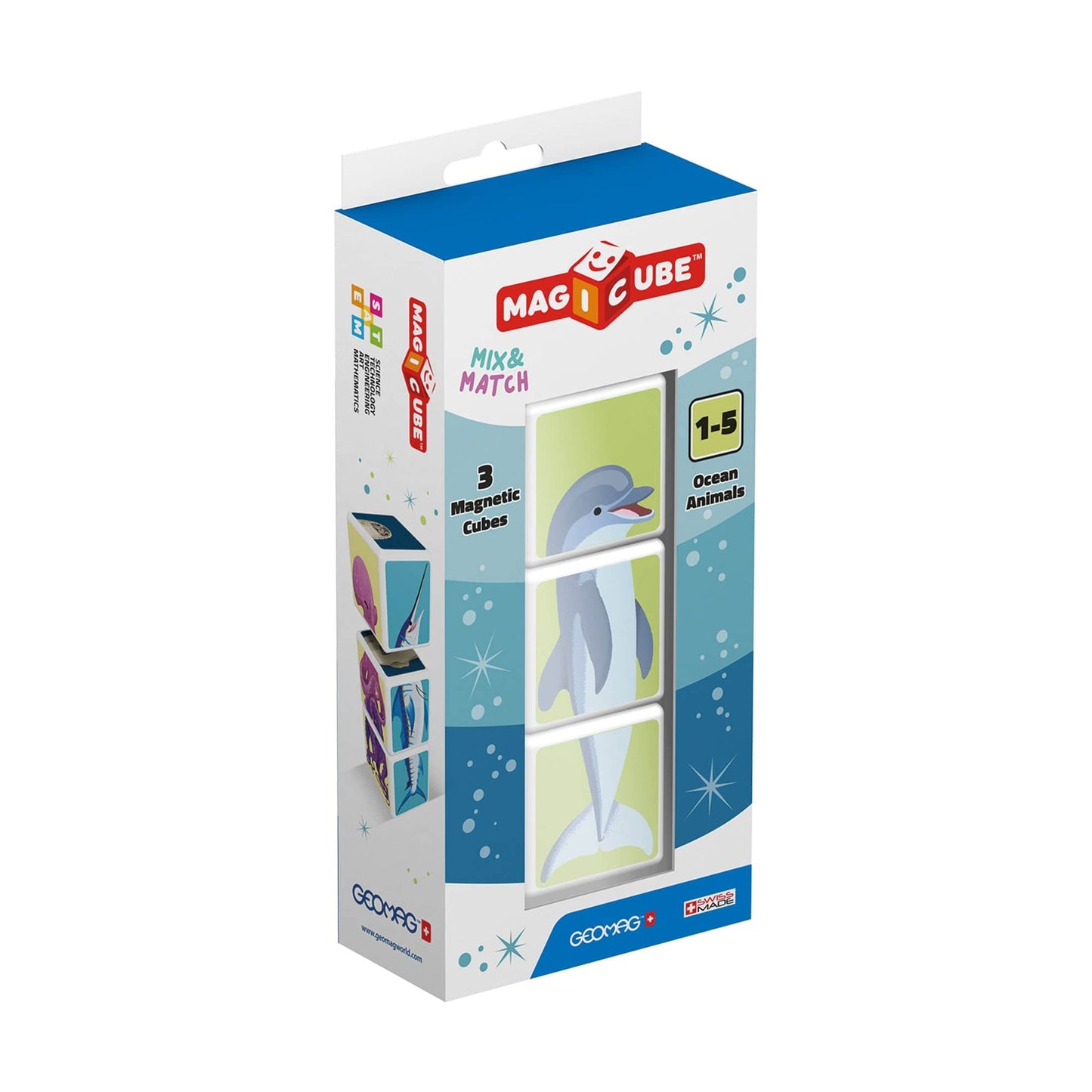 Geomag Toys Geomag Magicube Mix & Match Ocean Animals 3 pcs